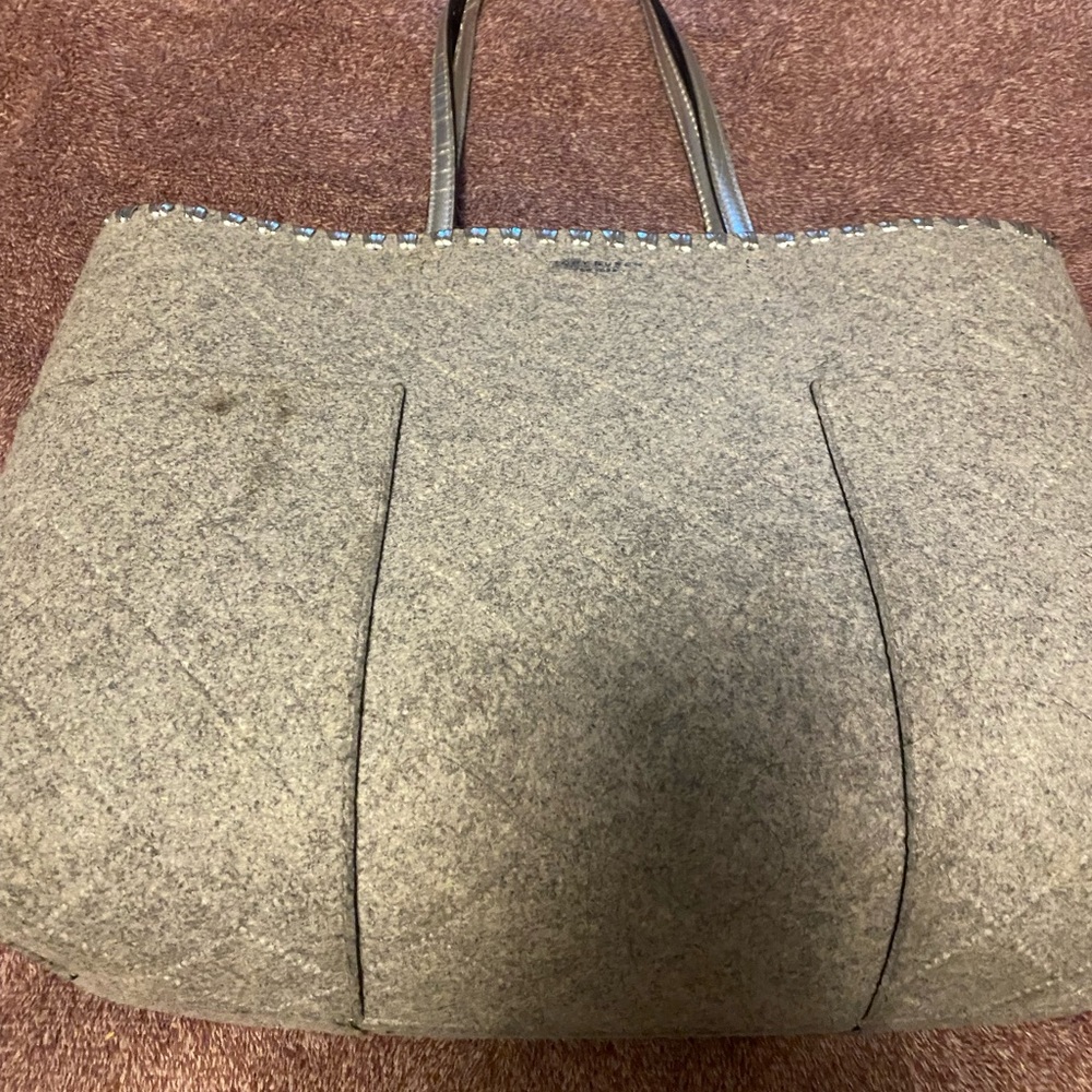 Tory Burch T Wool Tote Bag 100%WOOL